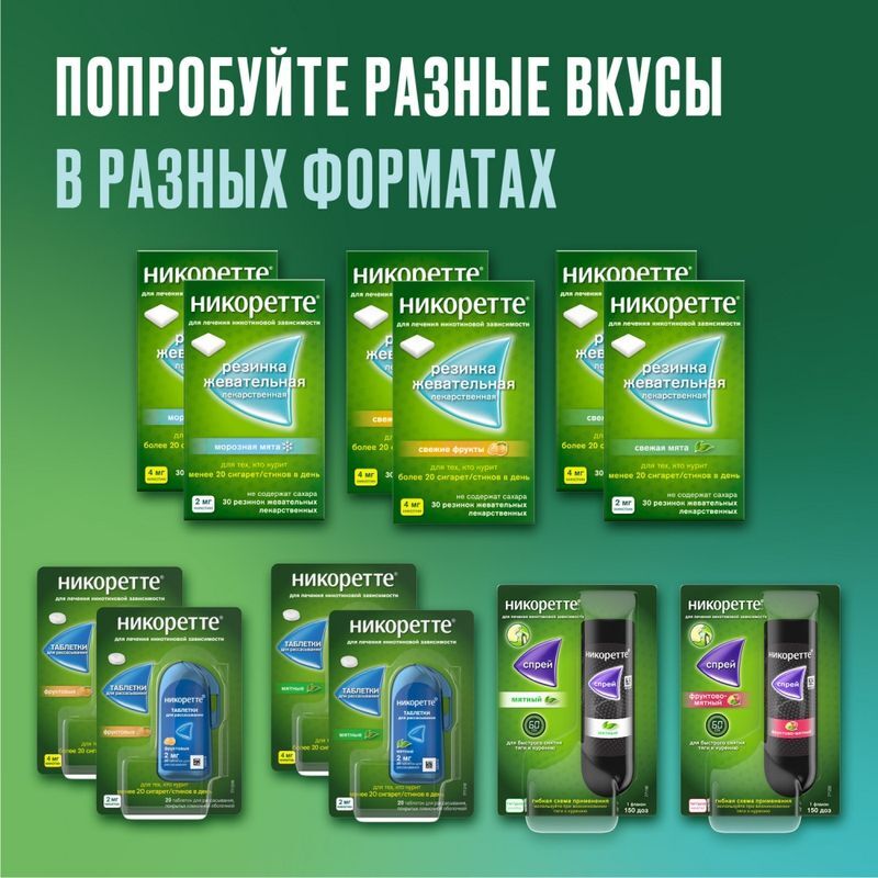 Никоретте Жевательная резинка от курения Морозная Мята 4 мг, 30 шт., фото №9