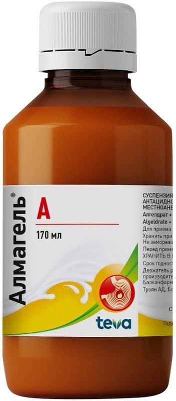 Алмагель А 170мл суспензия флакон Балканфарма-Троян Ад, фото №3