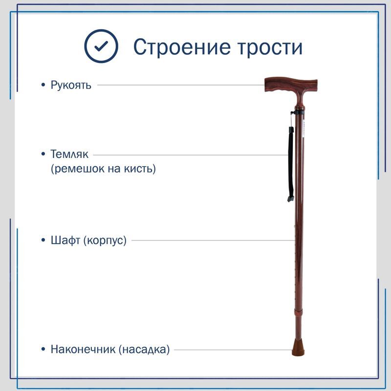 Амрус трость металлическая телескопическая с ортопедической рукояткой amct25 cw коричневый, фото №5