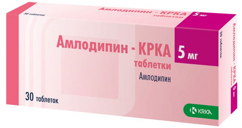 Амлодипин-крка 5мг 30 шт. таблетки крка-рус  по выгодной цене в .