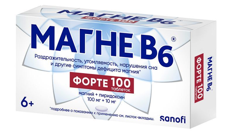Магне В6 Форте 100мг+10мг 100 шт. таблетки покрытые пленочной оболочкой Опелла Хелскеа Венгрия Лтд, фото №2