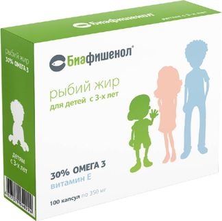 Рыбий Жир Биафишенол Капсулы Для Детей 100 Шт. Дель Риос Купить По.
