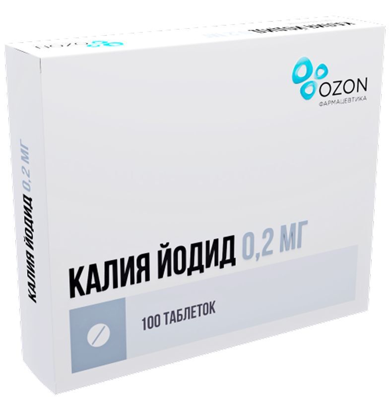 Калия Йодид 0,2мг 100 шт. таблетки Озон, фото №2