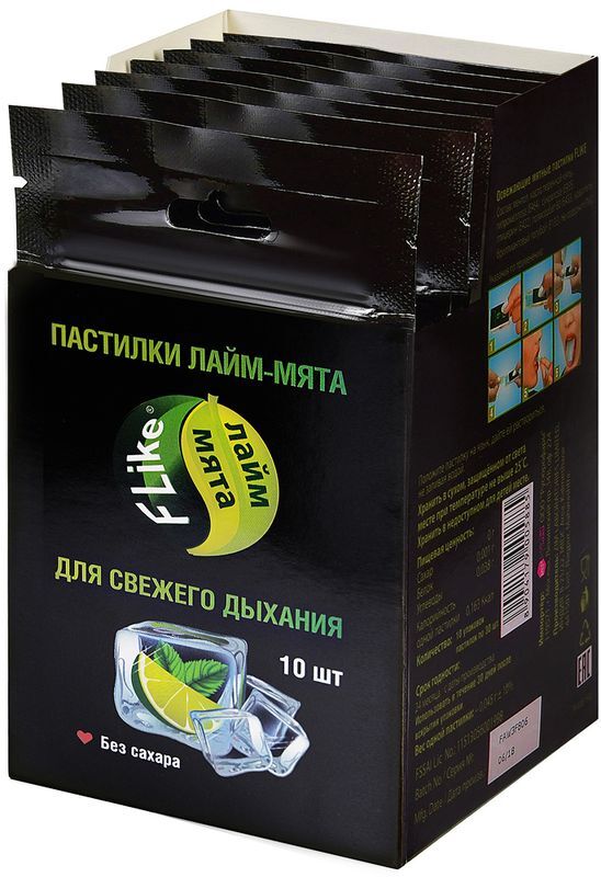 Флайк пастилки для свежего дыхания Лайм-Мята 30 шт., фото №4