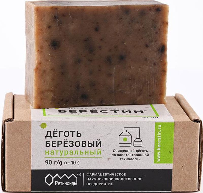 Берестин мыло твердое Дегтярное 90г, фото №3