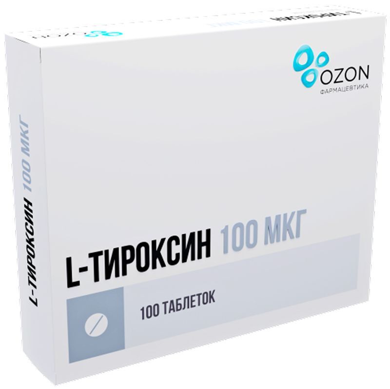 L-тироксин 100мкг 100 шт. таблетки, фото №2