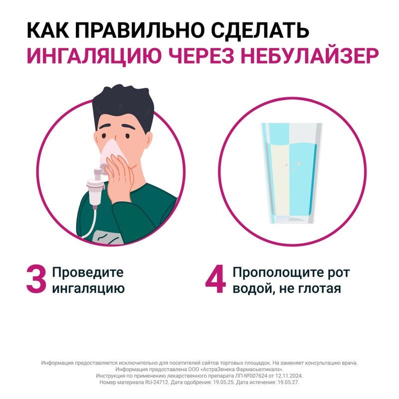 Пульмикорт 0,5мг/мл 2мл 20 шт. суспензия для ингаляций дозированная, фото №4