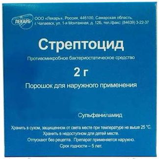 Стрептоцид порошок для наружного применения инструкция