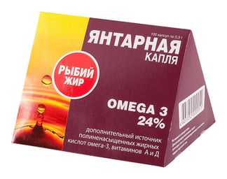 Рыбий Жир Янтарная Капля Капсулы Омега-3 100 Шт. Экко Плюс Купить.