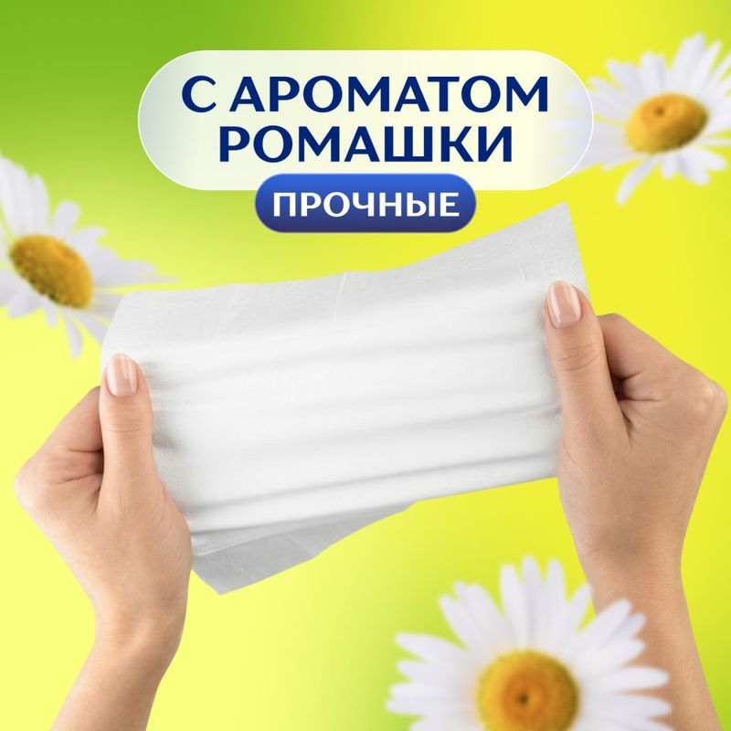Земма Делюкс платки носовые нежная ромашка N10х10, фото №4