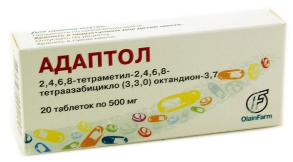 Адаптол 500 мг инструкция по применению цена