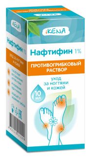 Икена нафтифин раствор противогрибковый 1% 10мл купить по цене от 429 ...