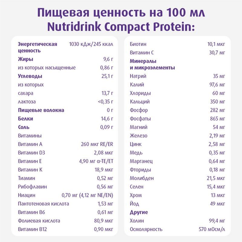 Нутридринк компакт протеин смесь нейтральный 125мл 4 шт., фото №11