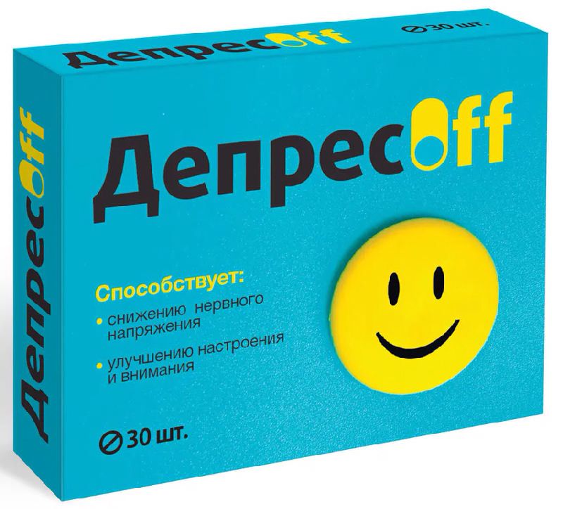 Депресофф таблетки 30 шт. квадрат-с купить по цене от 305 руб в Москве,  заказать с доставкой, инструкция по применению, аналоги, отзывы