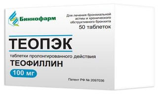 Теопэк 100мг 50 Шт. Таблетки С Пролонгированным Высвобождением.