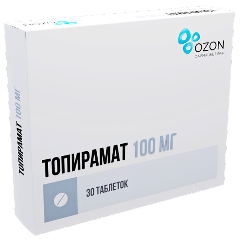 Топирамат 100мг 30 шт. таблетки покрытые пленочной оболочкой, фото №2
