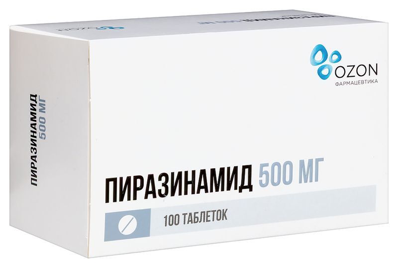 Пиразинамид 500мг 100 шт. таблетки Озон, фото №2