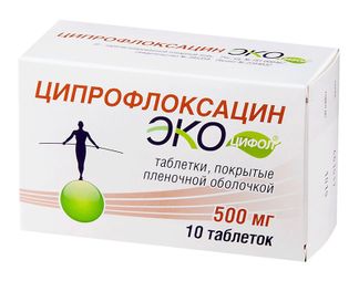 Ципрофлоксацин Экоцифол 500мг 10 Шт. Таблетки Покрытые Пленочной.