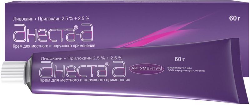 Анеста-А 2,5% + 2,5% 60г крем для наружного применения, фото №2