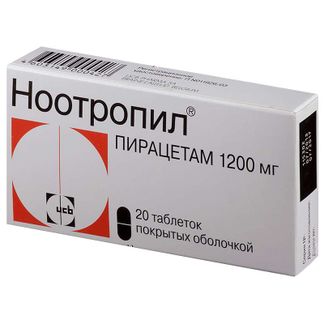 Ноотропил 1200мг 20 Шт. Таблетки Покрытые Оболочкой Ucb Pharma.